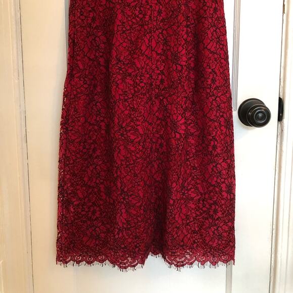 NWT NEW Draper James Collection Regal Red Knee Length Lace Sheath Dress - Picture 10 of 13